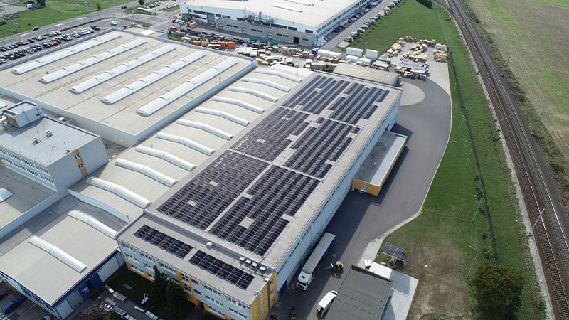 the PV installation at Slovakia's Vertiv