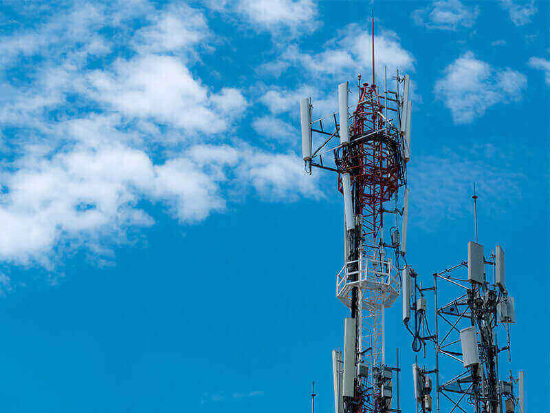 torre de telecomunicaciones de 4g y 5g celular. comunicación de